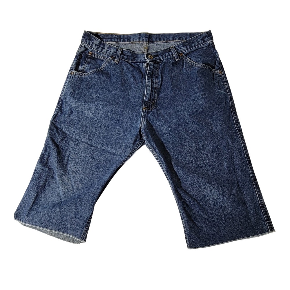 Polo Jeans Co Ralph Lauren Mens Carpenter Shorts Blue Denim Cut Off 31
